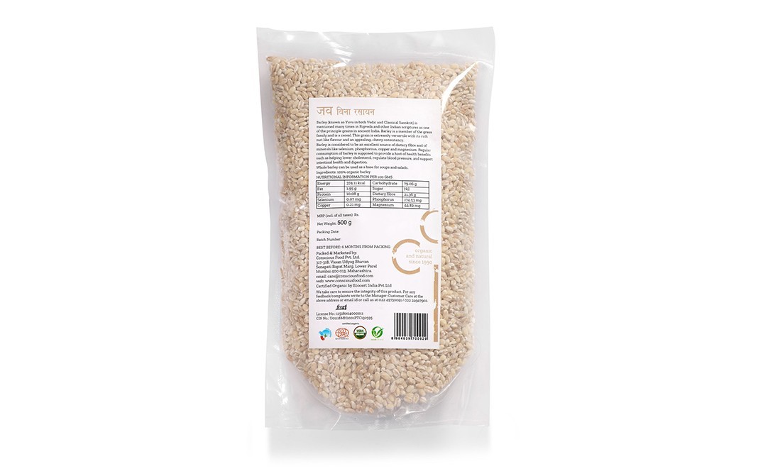 Conscious Food Barley Jav Organic   Pack  500 grams